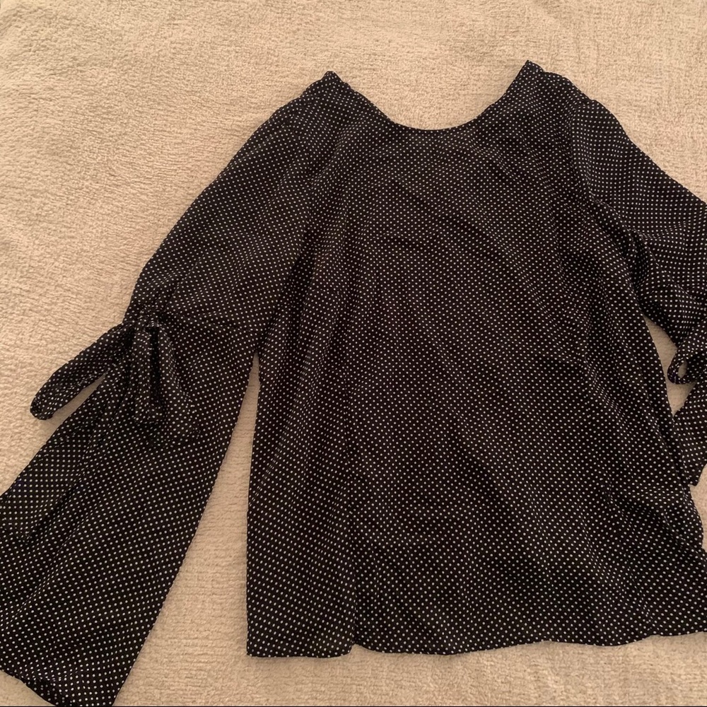 Who What Wear Polka Dot Blouse